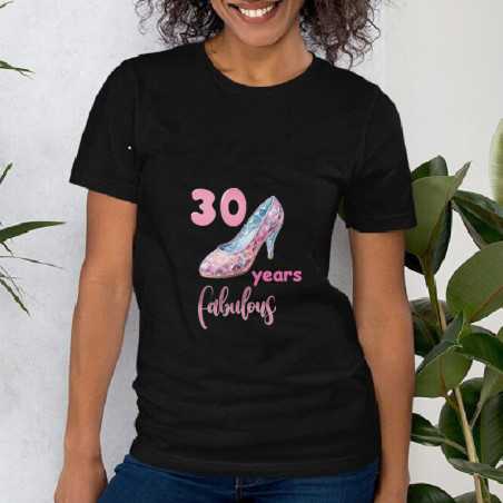 TRICOU DAMĂ CU IMPRIMEU 30 ANI ROZ