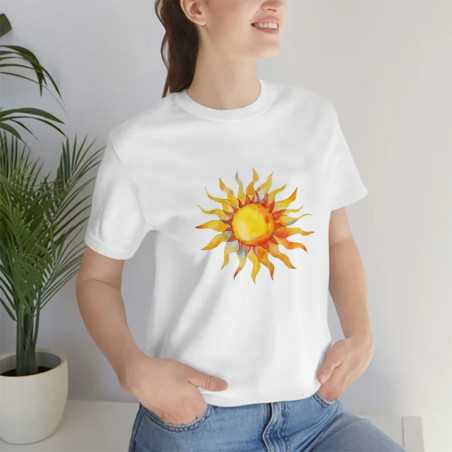 TRICOU DAMĂ CU IMPRIMEU RAZE DE SOARE