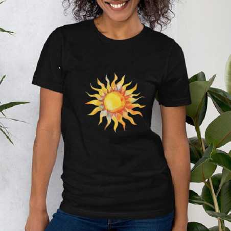 TRICOU DAMĂ CU IMPRIMEU RAZE DE SOARE