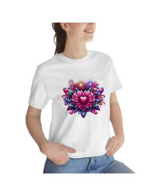 TRICOU DAMĂ CU IMPRIMEU COLORED HEART