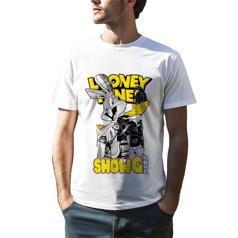 TRICOU BĂRBAȚI CU IMPRIMEU IEPURAȘ CARTOON