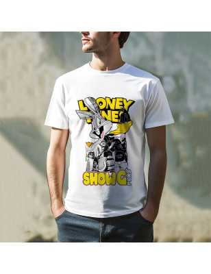 TRICOU BĂRBAȚI CU IMPRIMEU IEPURAȘ CARTOON