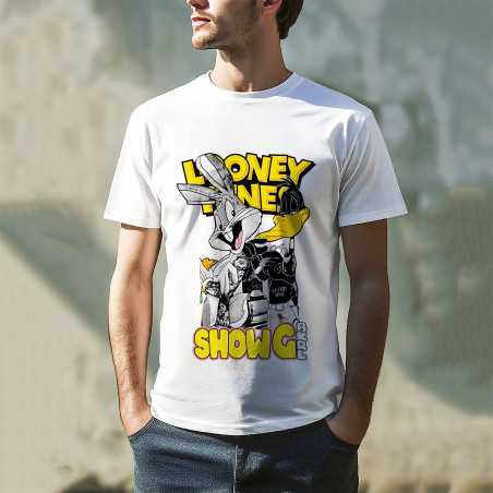 TRICOU BĂRBAȚI CU IMPRIMEU IEPURAȘ CARTOON