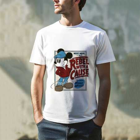 TRICOU BĂRBAȚI CU IMPRIMEU MICKEY CARTOON