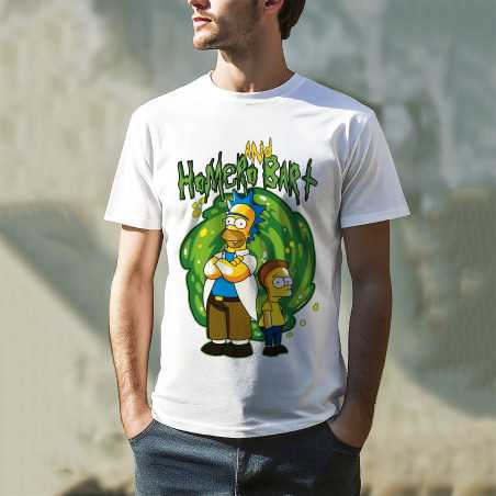 TRICOU BĂRBAȚI CU IMPRIMEU HOMERO AND BART