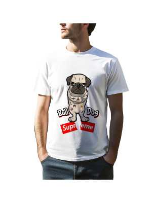 TRICOU BĂRBAȚI CU IMPRIMEU BULLDOG SUPERMEN