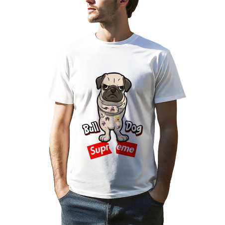 TRICOU BĂRBAȚI CU IMPRIMEU BULLDOG SUPERMEN