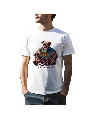 TRICOU BĂRBAȚI CU IMPRIMEU TWO DOGS