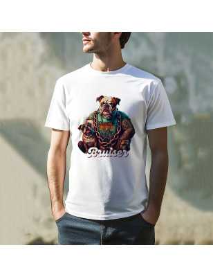 TRICOU BĂRBAȚI CU IMPRIMEU TWO DOGS