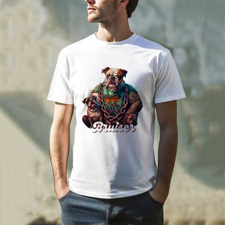 TRICOU BĂRBAȚI CU IMPRIMEU TWO DOGS