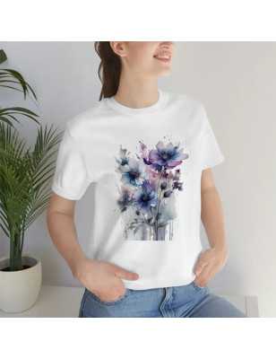 TRICOU DAMĂ CU IMPRIMEU FLOWERS