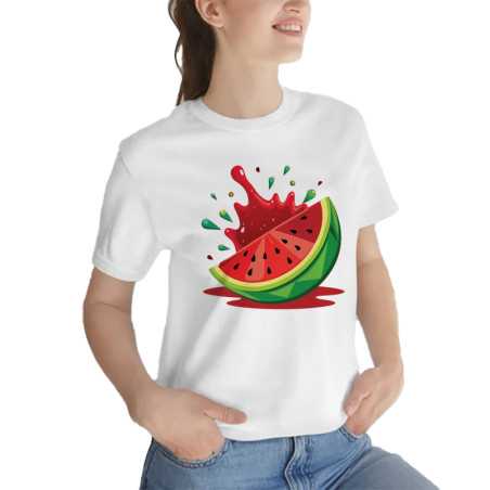 TRICOU DAMĂ CU IMPRIMEU PEPENE ROȘU