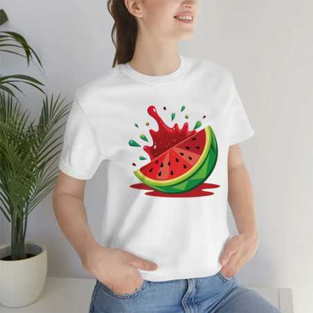 TRICOU DAMĂ CU IMPRIMEU PEPENE ROȘU
