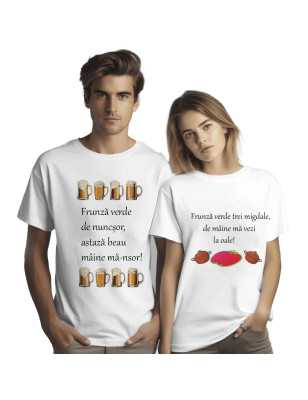 Tricouri personalizate cuplu burlăcie
