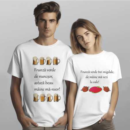 Tricouri personalizate cuplu burlăcie