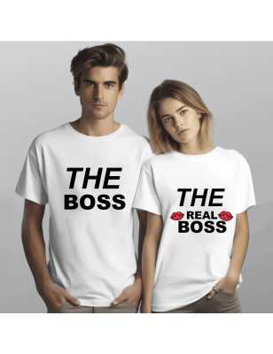 Tricouri personalizate the boss și the real boss