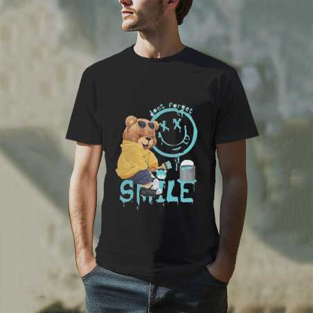 Tricou cu imprimeu ursulet smile