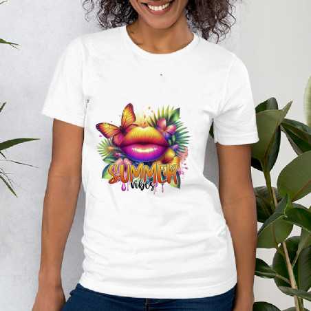 Tricou cu imprimeu VIBS LIPS