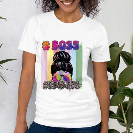 Tricou cu imprimeu BOSS MUM