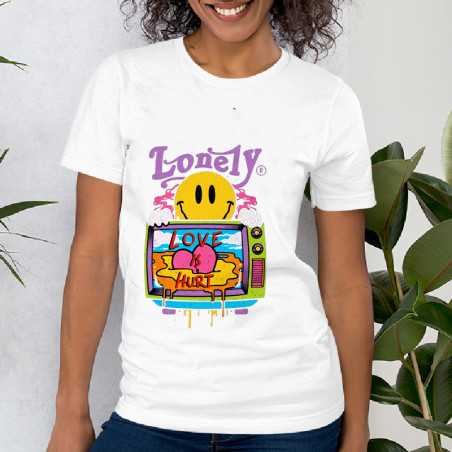 Tricou cu imprimeu SMILE FACE