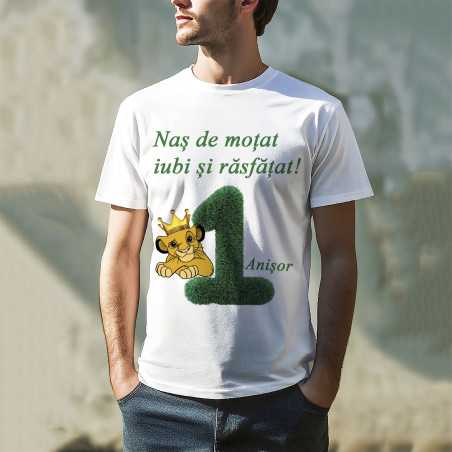 Set tricouri zi de naștere cu tematică verde naș și nașă