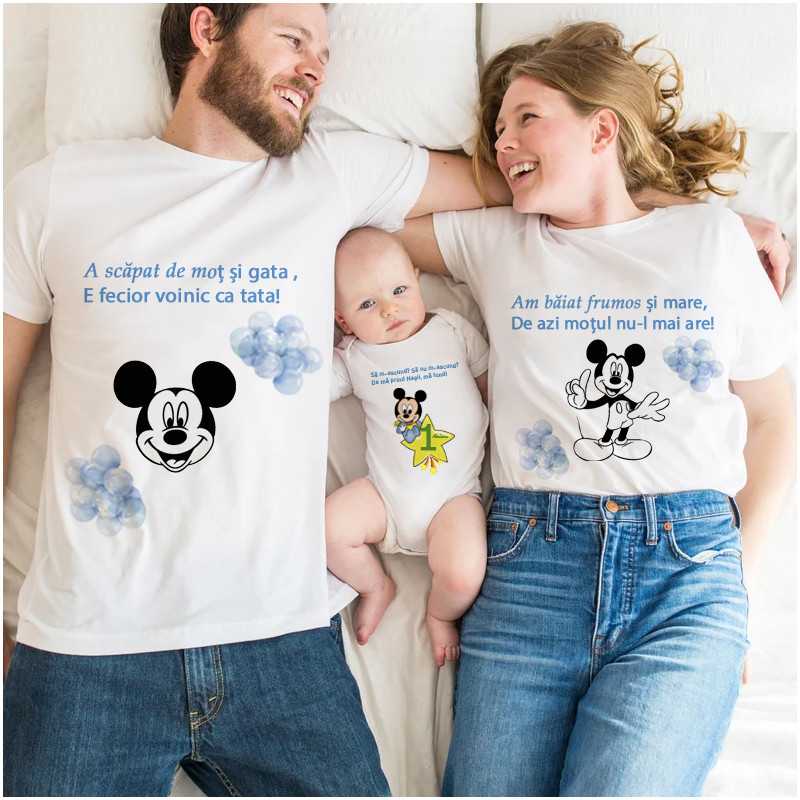 Set tricouri zi de naștere cu mickey mouse Set tricouri zi de naștere cu mickey mouse
