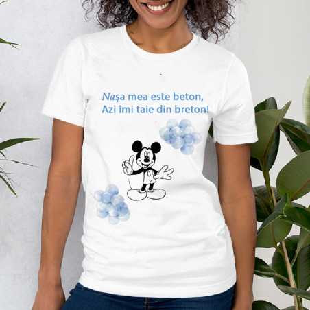 Set tricouri zi de naștere cu mickey mouse naș și nașă