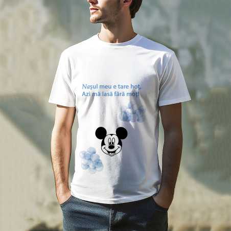 Set tricouri zi de naștere cu mickey mouse naș și nașă