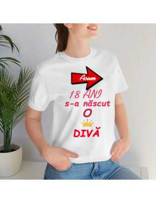 Tricou dama cu imrprimeu 18 ani