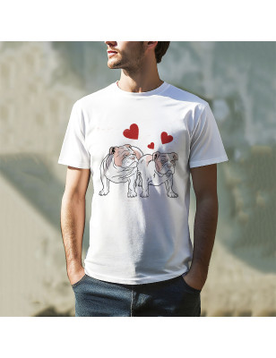 Tricou mânecă scurtă cu imprimeu LOVE DOGS