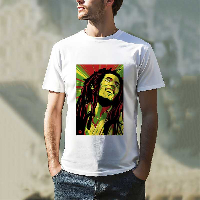 TRICOU CU IMPRIMEU BOB MARLEY