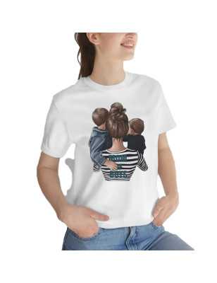 TRICOU CU IMPRIMEU BOYS AND MUM