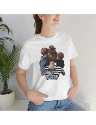 TRICOU CU IMPRIMEU BOYS AND MUM