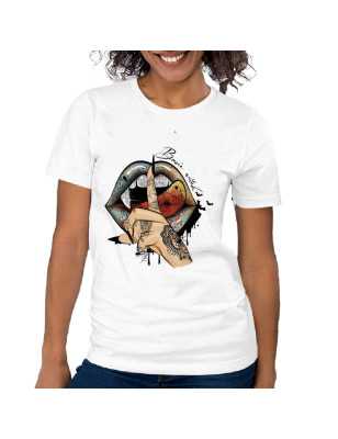 TRICOU DAMĂ CU IMPRIMEU PÂNZĂ DE PAIANJEN