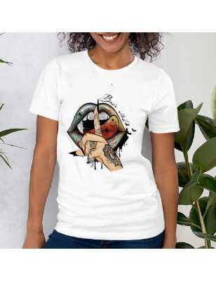 TRICOU DAMĂ CU IMPRIMEU PÂNZĂ DE PAIANJEN