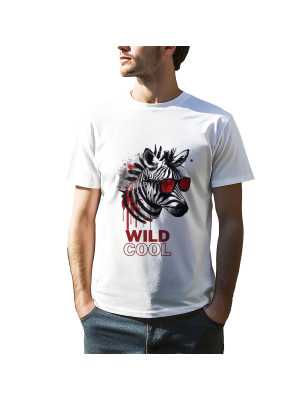 TRICOU BĂRBAȚI CU IMPRIMEU ZEBRA