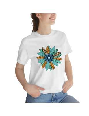 TRICOU DAMĂ CU IMPRIMEU FLOARE LEOPARD