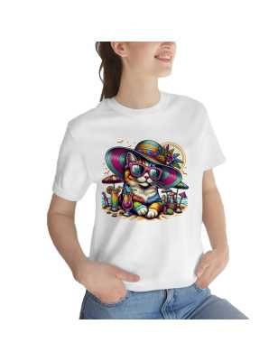 TRICOU DAMĂ CU IMPRIMEU PISICĂ