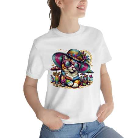 TRICOU DAMĂ CU IMPRIMEU PISICĂ