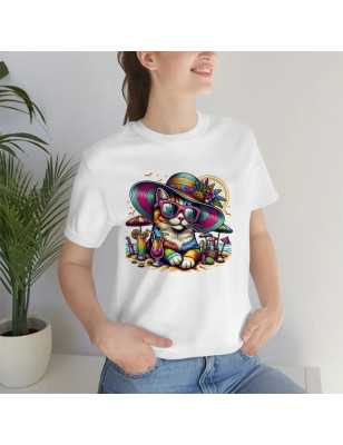 TRICOU DAMĂ CU IMPRIMEU PISICĂ