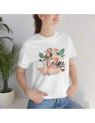 TRICOU DAMĂ CU IMPRIMEU OPEN YOUR EYES