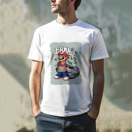 TRICOU BĂRBAȚI CU IMPRIMEU MARIO