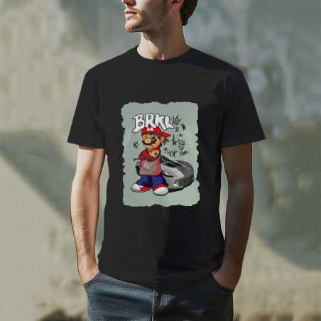TRICOU BĂRBAȚI CU IMPRIMEU MARIO